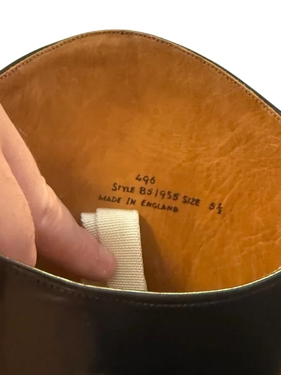 Northampton Made In England Tall Leather Riding Boots Size 5.5 Black Equestrian - Picture 6 of 10